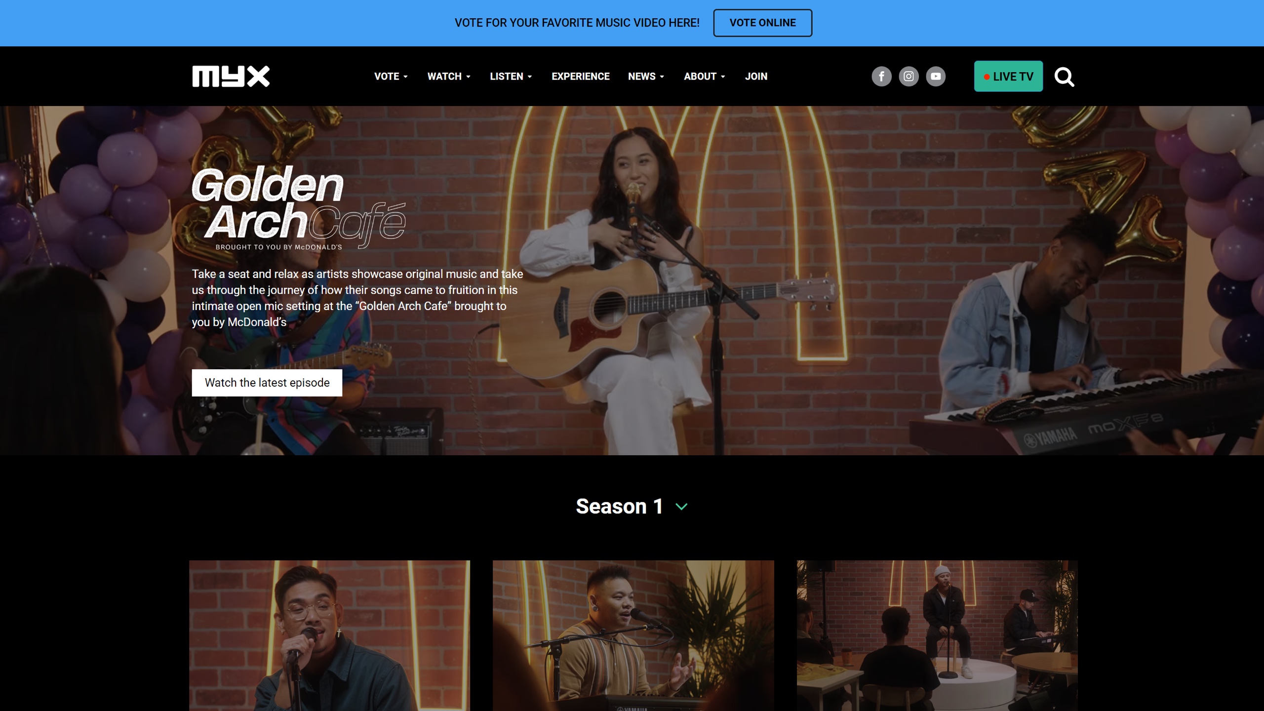Golden Arch Café experience on MYX