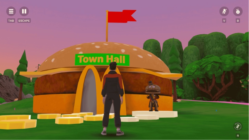 McDonaldland VR Town Hall environment