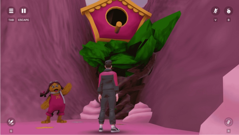 McDonaldland VR character interaction